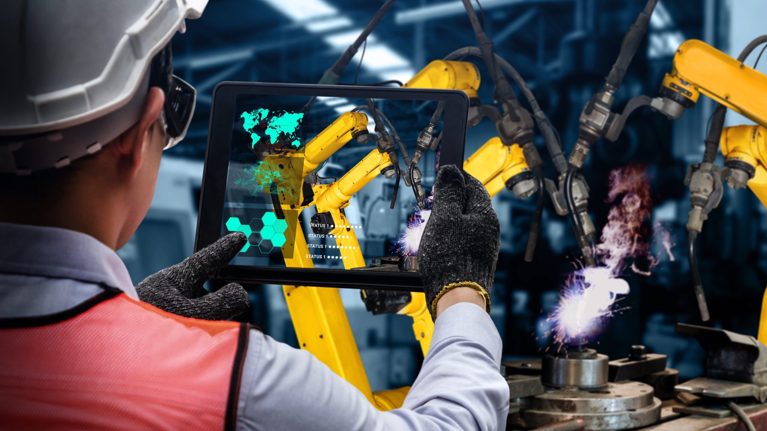 Registered Apprentice working on machine